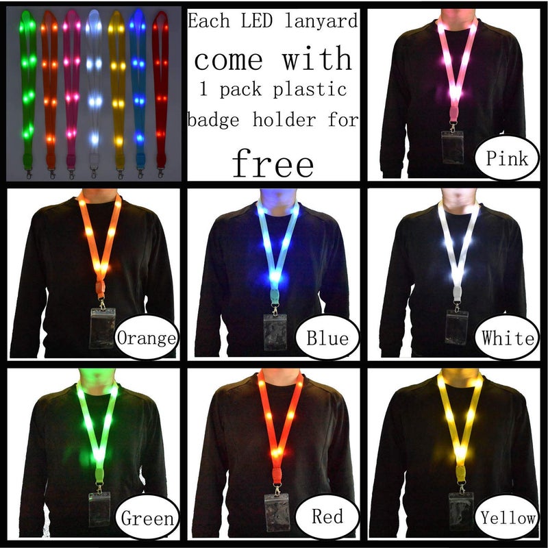 AMNQUERXUS LED Light Up Flashing Cruise Lanyards Keychain Key Holder Neck Straps Necklace - Image 2